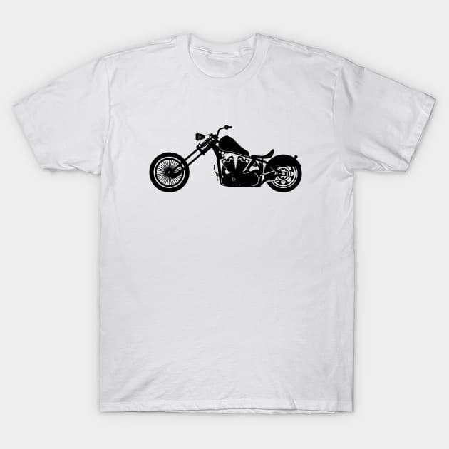 Chopper Motorbike Silhouette T-Shirt by AustralianMate